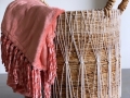 coral velvet throw